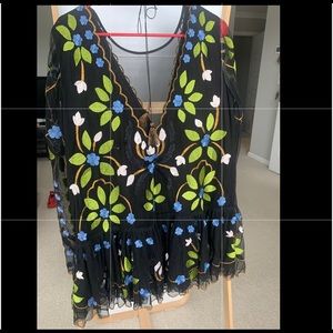 Free people Dress tulle flowers